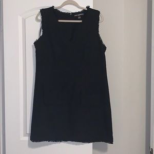 Karl Lagerfeld Paris black raw edge shift dress